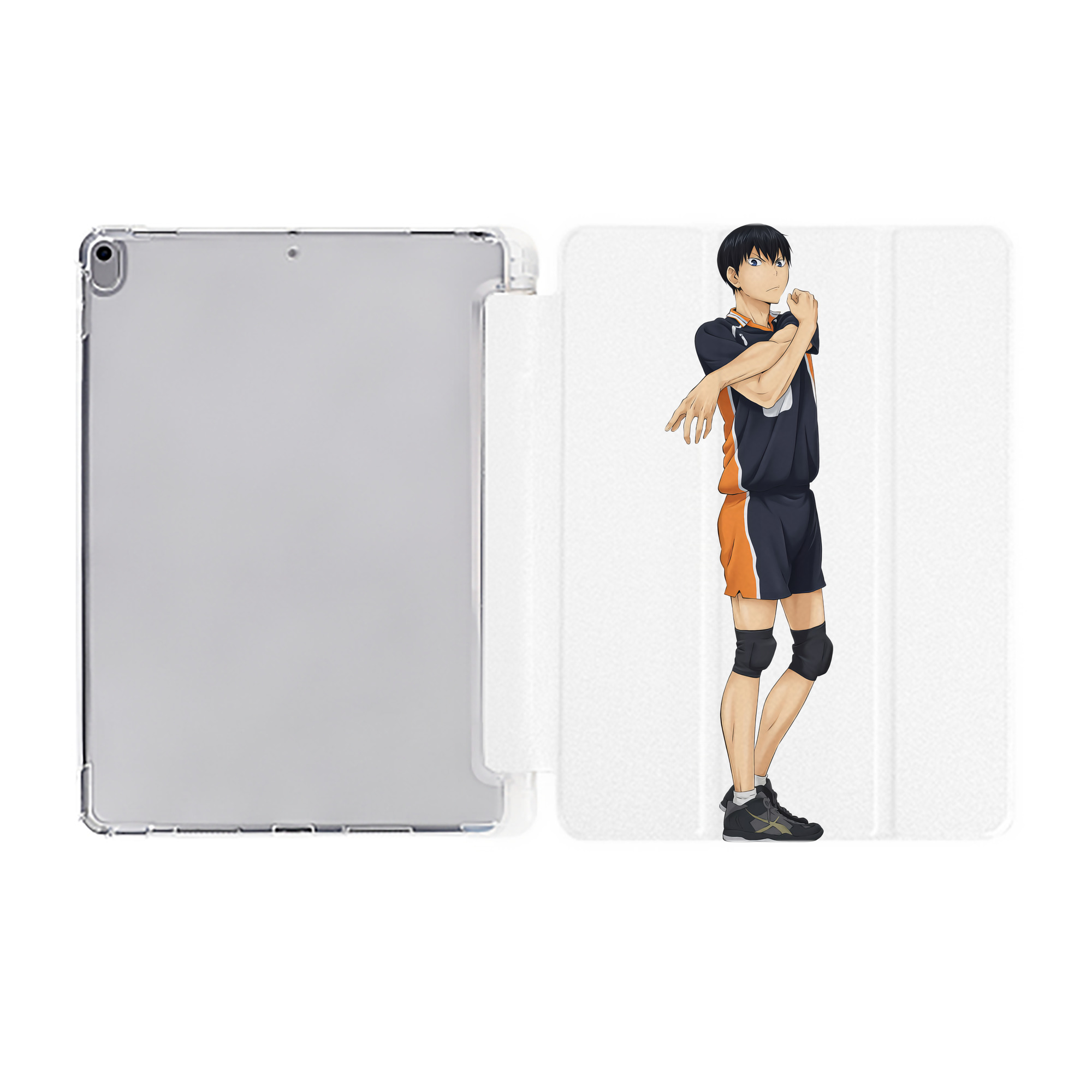 （画像用） ハイキュー!! Haikyu!! IPad ケース ペン収納付き 三つ折りスタンド PUレザー×シリコン 対応機種9.5/10.5/10.9インチ
